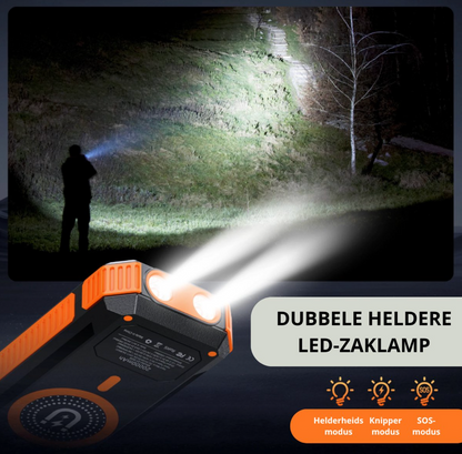 Solar Powerbank 20.000mAh – Draadloos & Zonne-energie